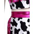 thumbnail image 7 of Aislor Girls 2 Pieces Western Cowgirl Sleeveless Fringed Top With Side Tassel Shorts Outfit Set Hot Pink 14, 7 of 7