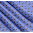 thumbnail image 3 of Soimoi Blue Cotton Voile Fabric Horse & Dot Animal Print Fabric by the Yard 58 Inch Wide, 3 of 7