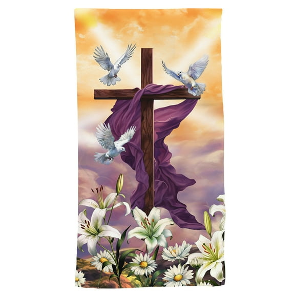 Briarwood Lane Sunrise Easter Cross Cotton Hand Towel