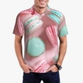 thumbnail image 2 of Salouo Pastel Macarons Delight for Men's Short Sleeve Polo Shirts,Polo Shirts for Men Performance Short Sleeve Golf Shirt Athletic Casual Collared T-Shirt-XX-Large, 2 of 8