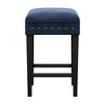 thumbnail image 2 of Hillsdale Furniture Cassidy Wood and Upholstered Backless Counter Height Stool, Black, 2 of 14