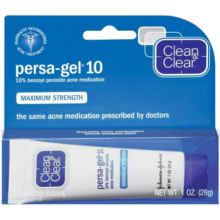 Clean & Clear Persa-Gel, 10 Maximum Strength Acne Treatments, 1 oz