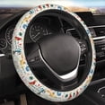 thumbnail image 5 of Xecao Dogs Funny Pets patten Stretch Elastic Steering Wheel Cover, fits all vehicles, 15-inch diameter, 5 of 6