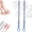 Blue-short, variant on Easy-Reach Deep Cleaning Foot Brush, Toe Brush Between Toes Brushs for Shower, Soft Silicone Long Handled Foot Brushs (P-Long)