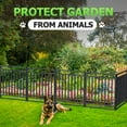 thumbnail image 3 of Petorldog Decorative Garden Fence, 73ft x 40" Height, 28 Panels + 4 Gates, No Dig Fence, ideal for Pets, Privacy & Decoration, Black Silver, 3 of 4