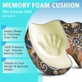 thumbnail image 5 of Premium Paisley Pattern Memory Foam Seat Cushion Ergonomic Chair Pad for Office Chair, Car, Airplane & Bleachers Sciatica, Tailbone Hip & Back Pain Relief - Chair Cushion for Long Office Workers., 5 of 5