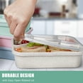 thumbnail image 6 of Manss Lunchable Container, 4 Pack Bento Lunch Box, 4-Compartment Lunch Box Container for School Work Travel, Microwave & Dishwasher Safe, 6 of 8