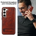 thumbnail image 6 of ShellTech Case for Samsung Galaxy S23,Magnetic Leather Mag-Safe Case Hidden Kickstand Cover for Galaxy S23,Brown, 6 of 8