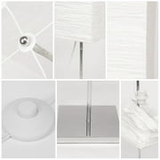 HonoDing Modern Paper Floor Lamp 59-inch Square 2 Pack with Rice Paper Lampshade
