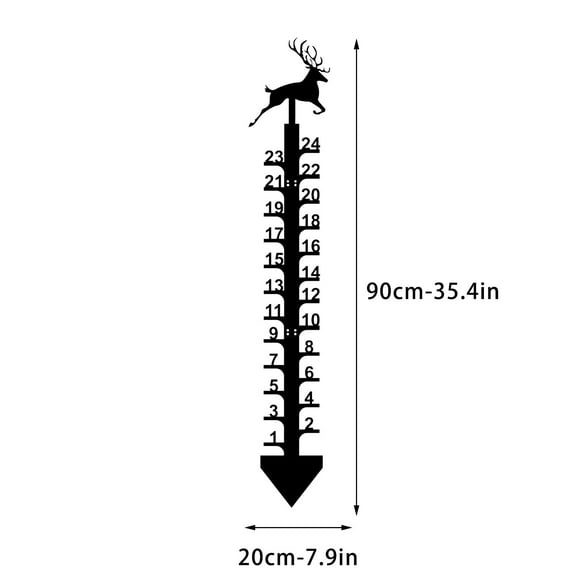 EGNMCR Outdoor Scenes Decorations Snow Gauge - Christmas Holiday Snowflake Gauge, Metal Snow Gauge Sizing, Christmas Rain Gauge Outdoor Decoration Gift (elk) snow gauge