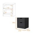thumbnail image 4 of Dillon 2 Drawers Nightstand: Functional Storage for Bedroom Organization, 4 of 6