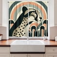thumbnail image 2 of Ambesonne Cheetah Kitchen Curtains, Mid Century Modern Minimal, 55"x39", Peach Grey Teal and Eggshell, 2 of 3