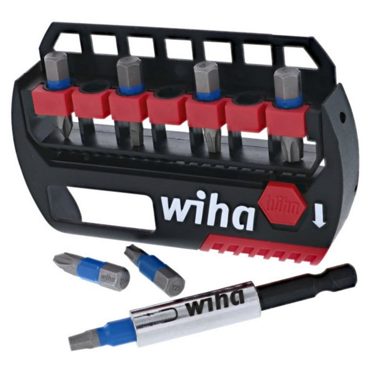 Wiha Impact Bit Set With Magnetic Bit Holder 1In Bits 8Pc