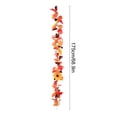 thumbnail image 3 of AUNVITO 68.90 Inch Fall Maple Leaf Pumpkin Garland, Sunflower Berry Season Hanging Vine, Front Door Fireplace Decor For Halloween Thanksgiving, 3 of 6
