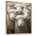 thumbnail image 2 of Designart "Realistic Sheep Family Portrait" Animals Floater Framed Wall Decor, 2 of 7