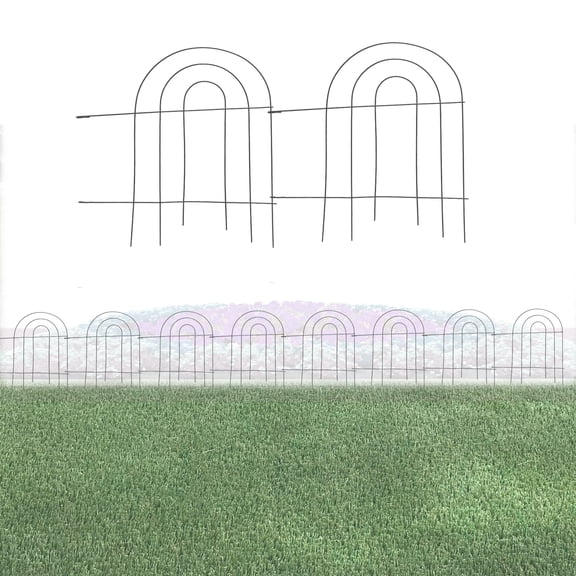 Glamos Wire 18 inch Folding Round Top Fence 10 pack covers 65 feet