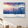 thumbnail image 1 of PixonSign Canvas Print Wall Art Snowy Forest & Mountains Nature Wilderness Photography Realism Rustic Landscape Colorful Multicolor Ultra for Living Room, Bedroom, Office - 16"x24", 1 of 5