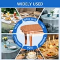 thumbnail image 4 of Semfri 60 x 90 inch Plastic Clear Tablecloth Protector Plastic Table Cloth Protector Oval Table Transparent Cover for Dining Tables Parties and Holidays, 4 of 7