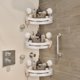 thumbnail image 5 of Bathroom Suction Organizer Corner Shower Shelf Suction Cup Wall Mounted Basket Triangles Bath Rack No-Drill Storage Holders Punch Storage Rack For Shampoo, 5 of 6