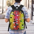 thumbnail image 5 of Xecao Colorful Tie Dye Stained Glass 1 print Travel Backpack, Large Computer Backpack for Men Women, College School Rucksack Book Bag, 5 of 5
