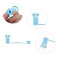 thumbnail image 3 of Unique Bargains 4 Pcs Gemstone Straw Cover Cap for Office Blue Silicone, 3 of 5
