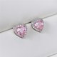 thumbnail image 2 of Pendientes de circón en forma de corazón para mujer, aretes de aguja de plata 925, joyería de declaración de amor de promesa, rosa, moda femenina, 2 of 2