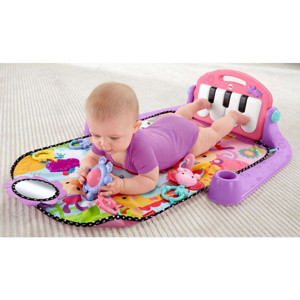 fisher price kick and play piano pink