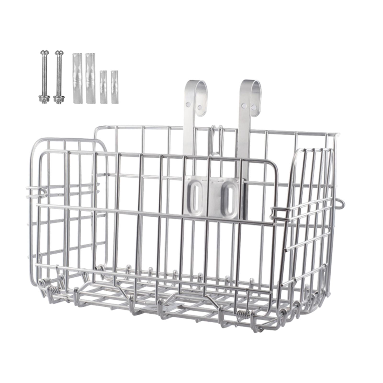 Folding Bike Front Basket Storage Easy Installation Bike Front Cargo Basket