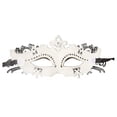 thumbnail image 3 of Máscara de mascarada, máscaras venecianas de Mardi Gras Deecorations para mujer, blanco, uno, máscara de metal de media cara, 3 of 5