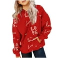 thumbnail image 2 of Cowsor Sweat à Capuche pour Enfants / Manches Longues Imprimé Col Rond / Tissu Extensible Doux / Tenue Décontractée Chaude pour École Quotidienne / Garçons Filles 2-14 Ans, 2 of 6
