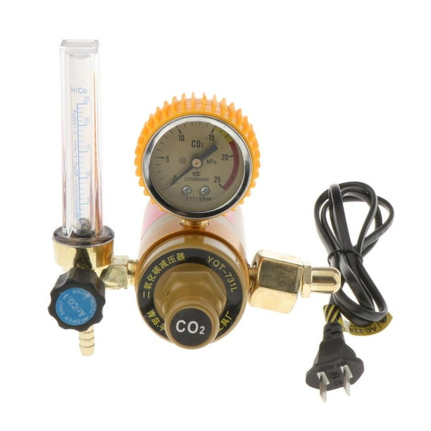 Chemical Industry Co2 Gas Pressure Reducer Gauges TIG MIG Welding Flow