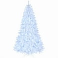 thumbnail image 2 of 7ft Pre-lit White Christmas Tree with 500 Cool LEDs & Remote, 1346 PVC Branches, Automatic Structure - Modern Holiday Centerpiece, 2 of 6