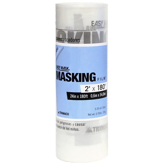 24" x 180' Trimaco 62480 Easy Mask .4-Mil Standard Grade Masking Film