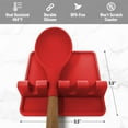 thumbnail image 5 of Zulay Silicone Utensil Rest with Drip Pad for Multiple Utensils BPA-Free Stove Top - Bright Red, 5 of 7