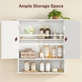 thumbnail image 5 of Bathroom Wall Cabinet, Bathroom Cabinet with Barn Doors & Adjustable Shelf, Farmhouse Medicine Cabinet for Bathroom, Laundry Room, White, 5 of 7