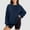 Navy, variant on Womens Oversized Sweatshirts Hoodies Crew Neck Fleece Sherpa Pullover Fuzzy Tops Long Sleeve Casual Comfy Fall Witer Fashion Outwear