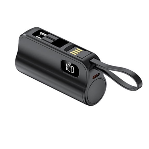 Handys 5000mAh Capsules Charger Power Banks Builts In Cable and Stand for Streaming