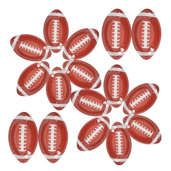 HORIALENCE Sports Party Plates Football Paper Trays For Birthdays 20Pcs 9.6In X 6.1In X 0.8In
