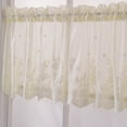 thumbnail image 4 of MesaSe Curtain Window Curtain Short Kitchen Valance Drape Polyester Lace Flower Pattern Balcony Curtain for Home Beige, 4 of 7
