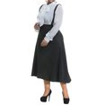 thumbnail image 4 of KVMeteor Robe Salopette Taille Haute Ligne A Couleur Unie pour Femmes Grande Taille, 4 of 5