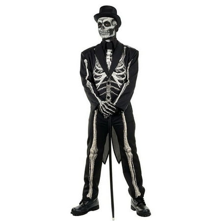 UNDERWRAPS Men's Bone Chillin Skeleton Tuxedo Costume, Black, Adult One Size
