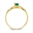 thumbnail image 2 of 10K Yellow Gold Polished Geniune Emerald Birthstone Ring, 2 of 3