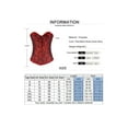 thumbnail image 3 of Gvmfive Women Plus Size Lace Up Overbust Corset Bodyshaper Training Bustier Top, 3 of 8