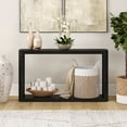 thumbnail image 4 of Evelyn&Zoe Modern/Contemporary 52" Wide Black Grain Console Table, 4 of 5