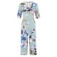 thumbnail image 2 of Pantalones de Vestido Casual para las Mujeres Impresión Floral Manga Corta con Cuello en V Cremallera Lateral Bolsillo Pantalones de Sudadera para Primavera Verano, 2 of 5