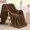 Brown, variant on flannel blanket3D Jacquard Decorative Throw Blankets for Couch & Bed, Soft and Cozy Warm Plush Fluffy Blanket All Seasons Suitable