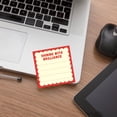 thumbnail image 5 of Sticky Notes 3.15×3.15 Inch Red Scalloped Edge Self Adhesive Memo Pads - Cute Decorative Note Pads for Home Office Organization, Refrigerator Messages, Planner Stickers & Daily Reminder Notes, 5 of 8