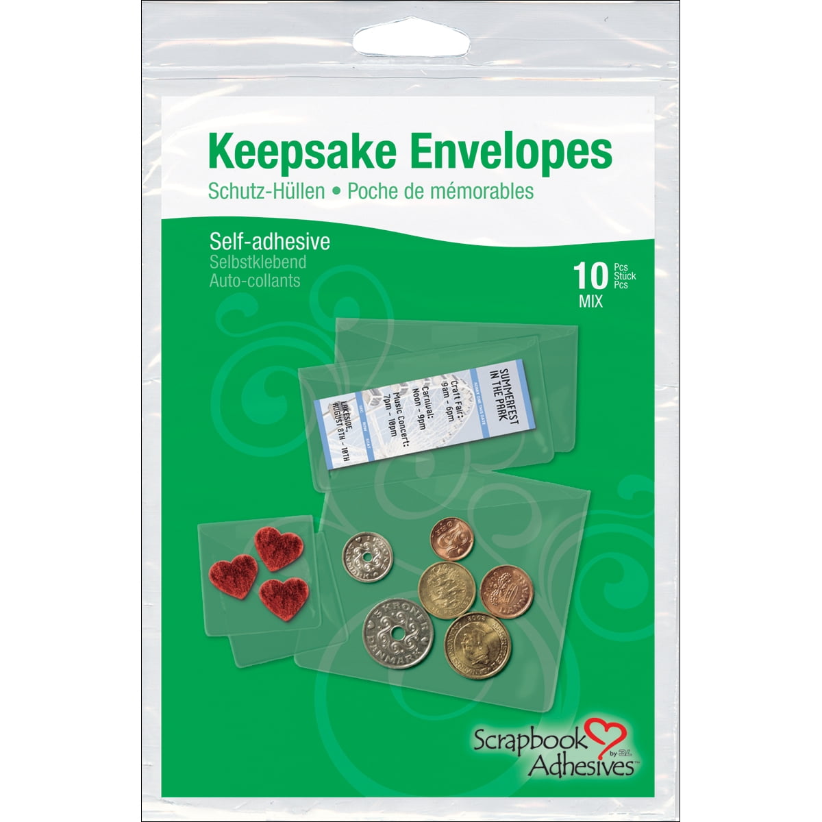 Scrapbook Adhesives Keepsake Envelopes 10/PkgAssorted Sizes