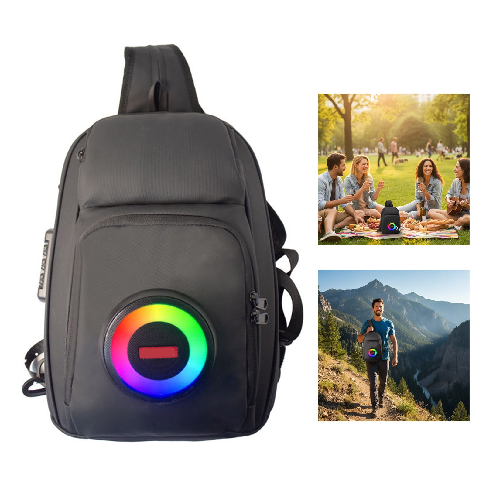 Convertible Backpacks with Speakers Bluetooths Fannys Pack for Parties/Festivals/Beach/Boats Rechargeable Slings Bag