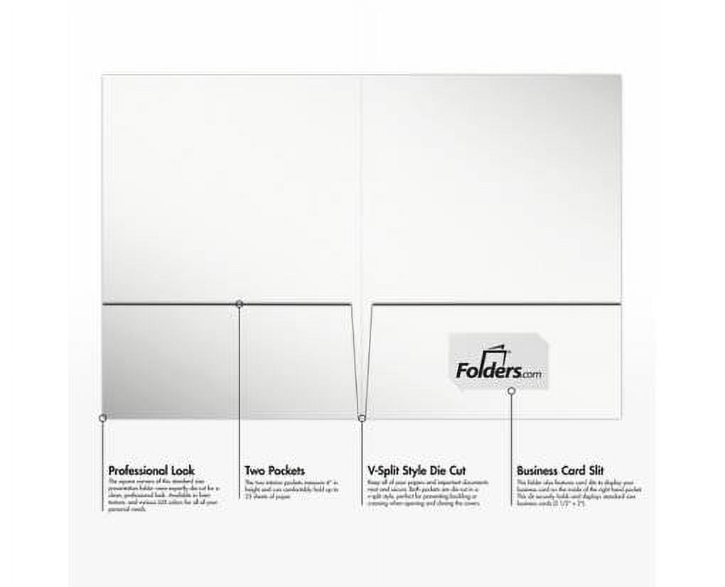 LUXPaper 9 x 12 Presentation Folder, White Gloss, 50/Pack